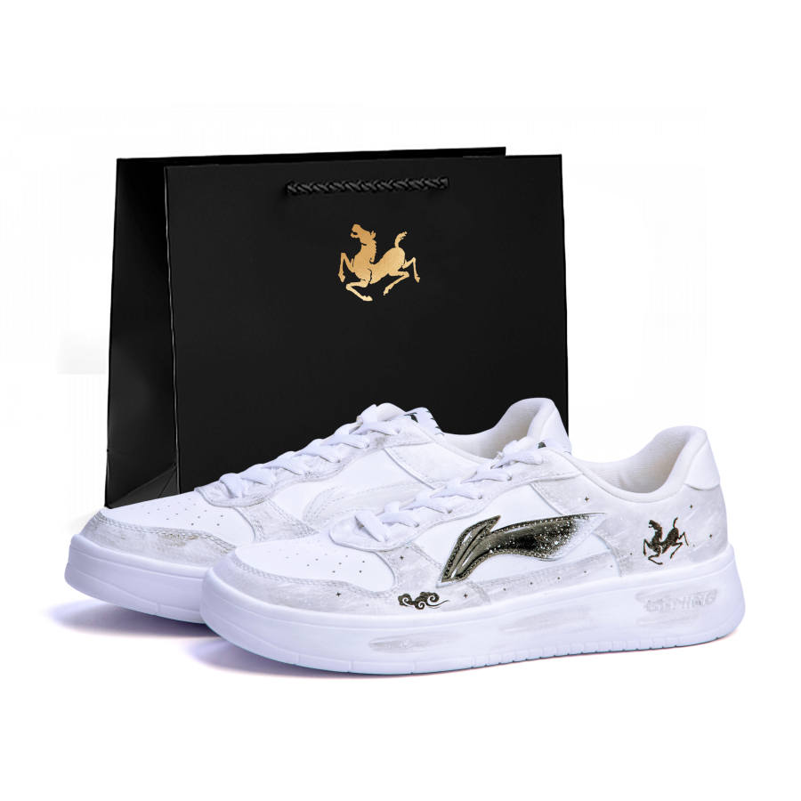 Li-Ning Li Ning Floating Boat Cushioning Height Increasing Cushioning Height Increasing Low top Skateboard Shoes Men's