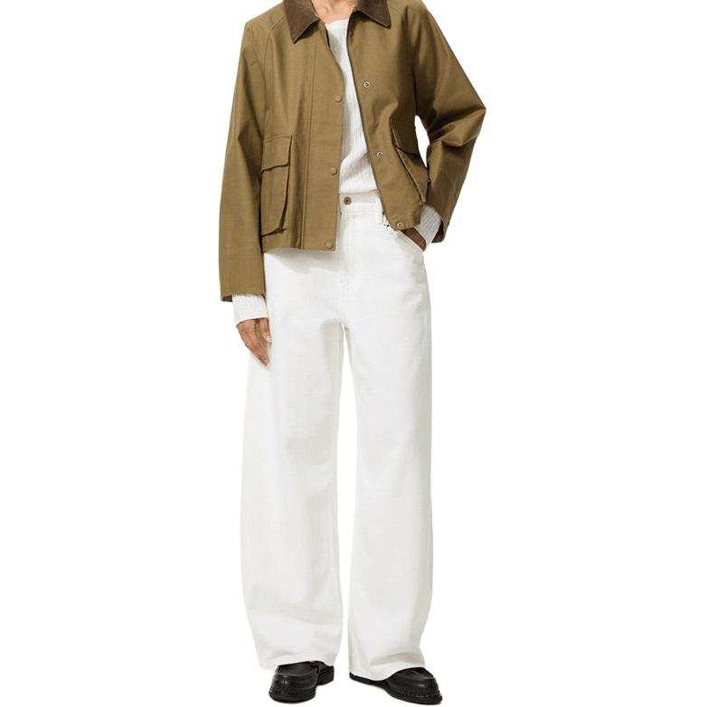 UNIQLO SS26 Jeans Unisex 482280/00 White Straight Fit Pants