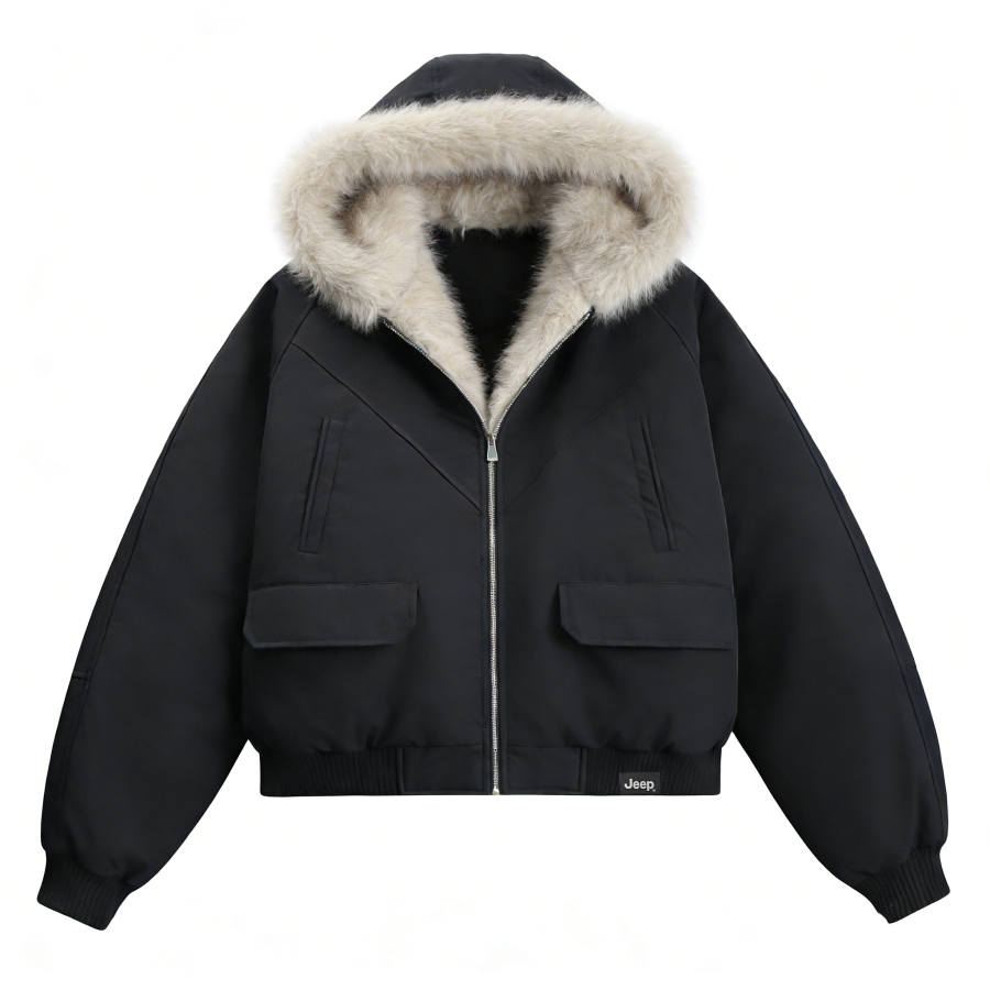 Jeep Jeep Down Jackets Unisex Hooded Thickened Down Jacket