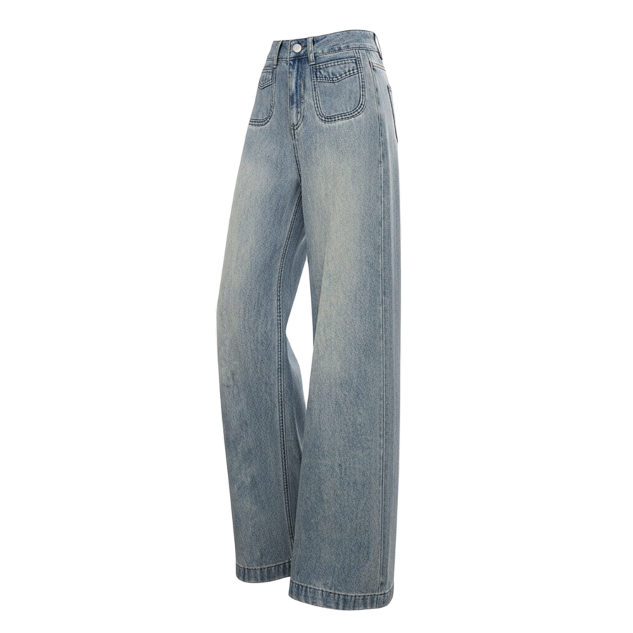 Sugarfunk Sugarfunk Jeans Women's Light Blue Moderate Straight Fit Pants