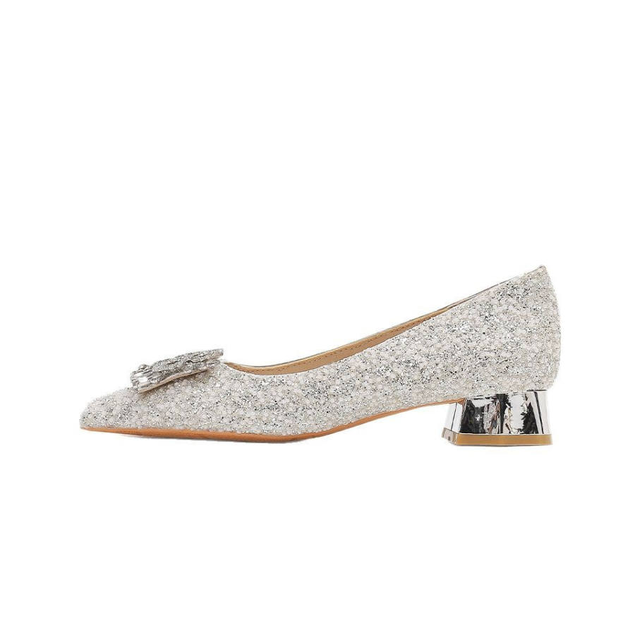 Lanza Lanza High Heels Women's Pearl White/Silver