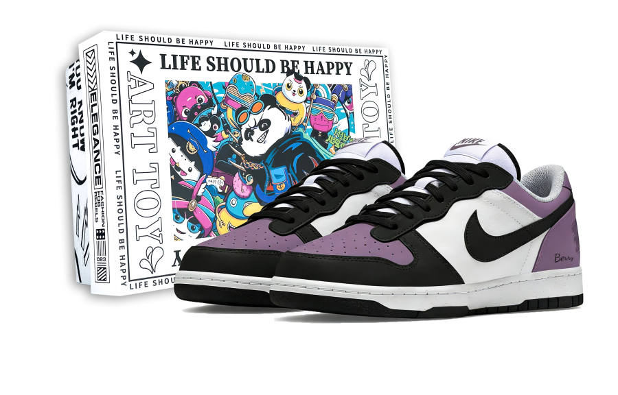 Nike Nike Big Starlight Purple Box Abrasion Resistant Breathable Low top Skateboard Shoes Men's Purple