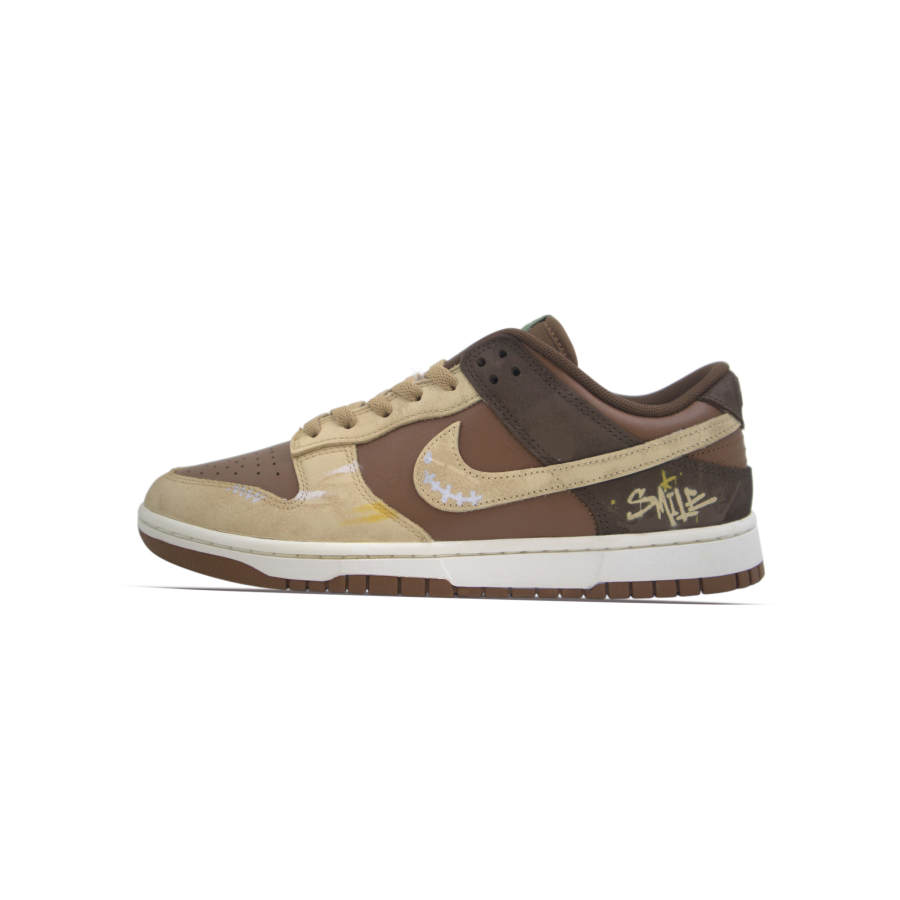 Nike Nike DUNK LOW RETRO PRM Caramel Graffiti Abrasion Resistant Slip Resistant Low top Skateboard Shoes Unisex
