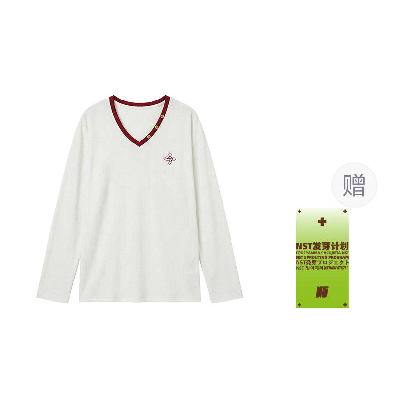NSTNEW START T Shirts Women's V Neck Moderate Straight Fit