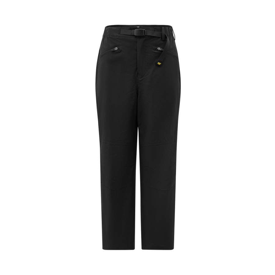 CAT Casual Pants Men's Black Moderate Straight Fit Pants