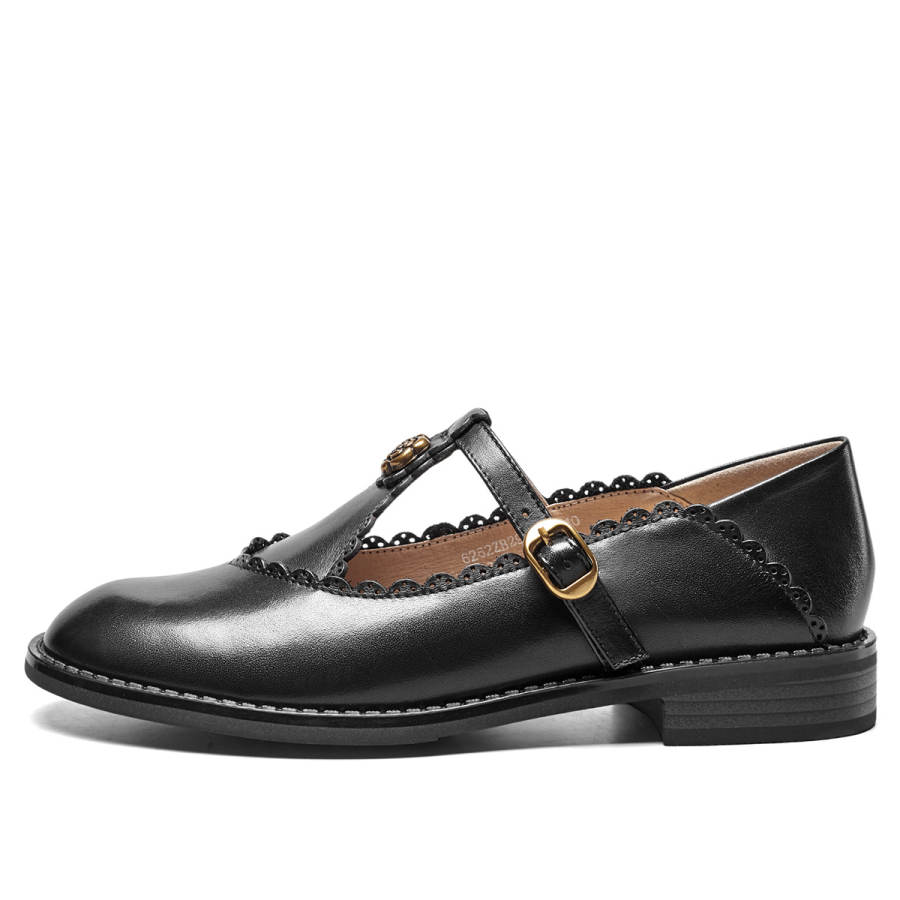 YEARCON Cow Leather Mary Jane Shoes Women's