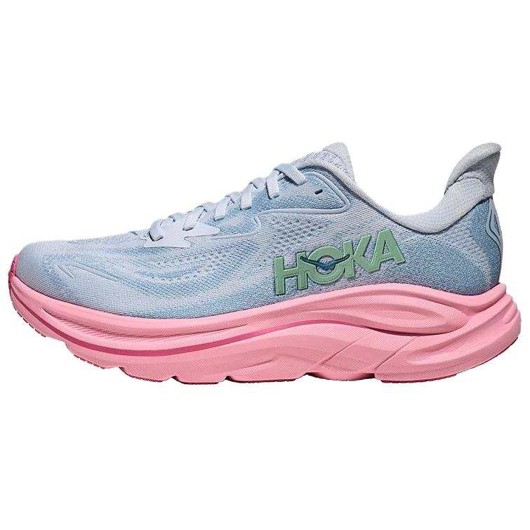 HOKA ONE ONE CLIFTON 10 Casual Running Shoes Women's Blue Pink Wide Fit