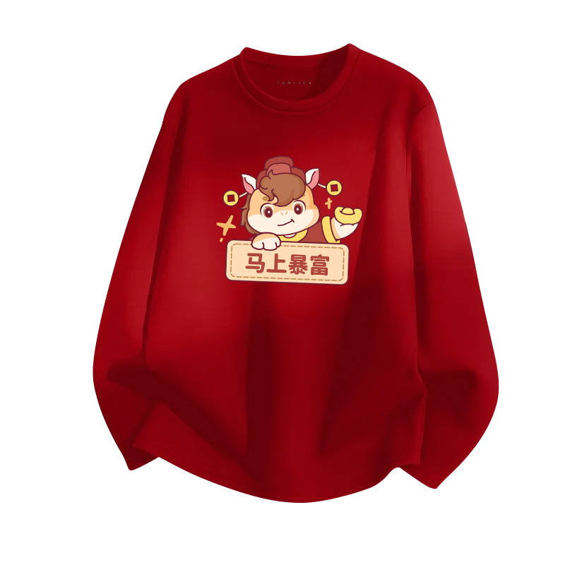 Tonlion T Shirts Unisex Crew Neck Thickened Straight Fit