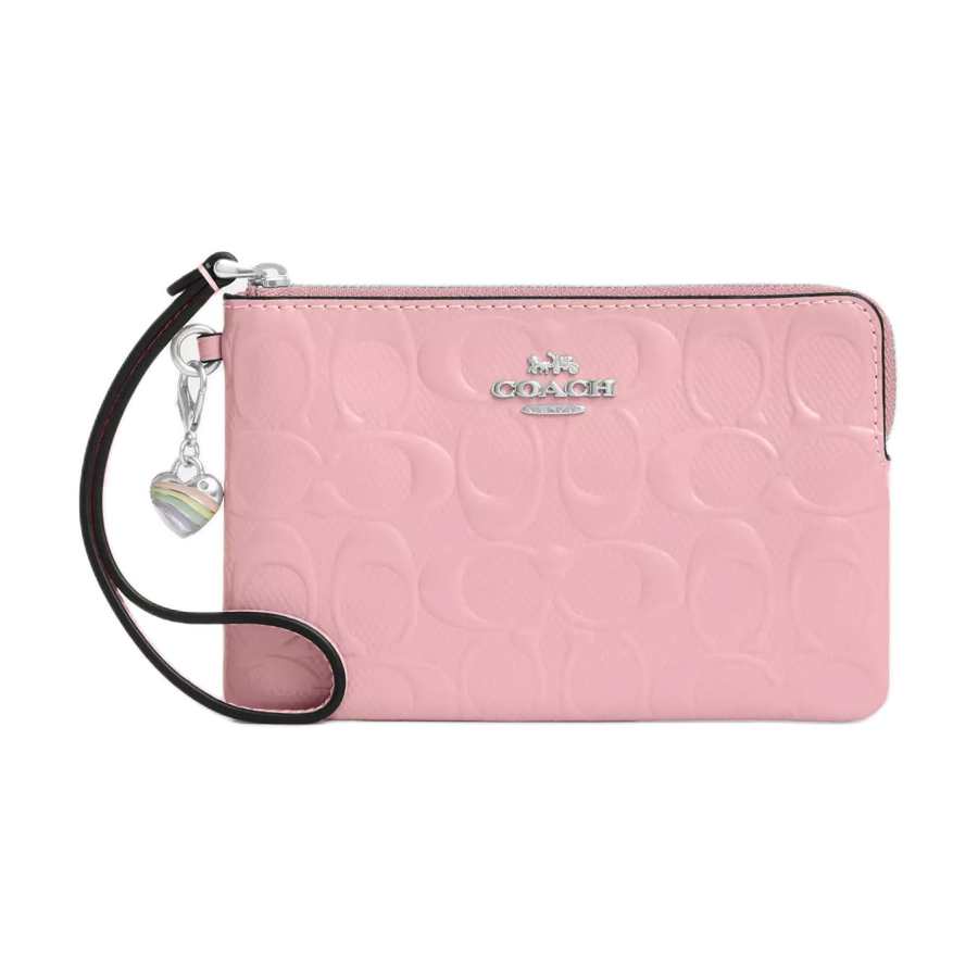 COACH Patent Leather Coin Purse Women's Pink