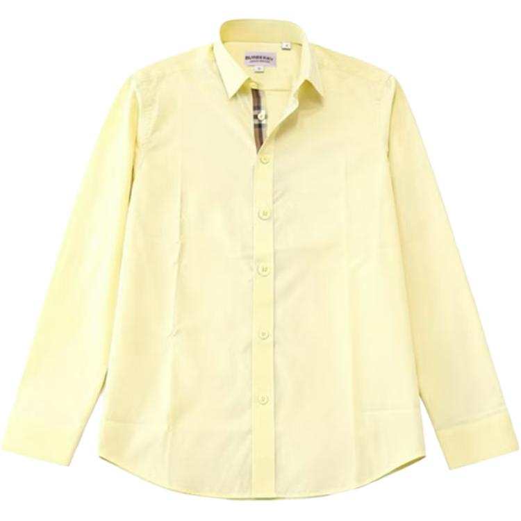 Burberry Shirts Men's Yellow Lapel Moderate Straight Fit