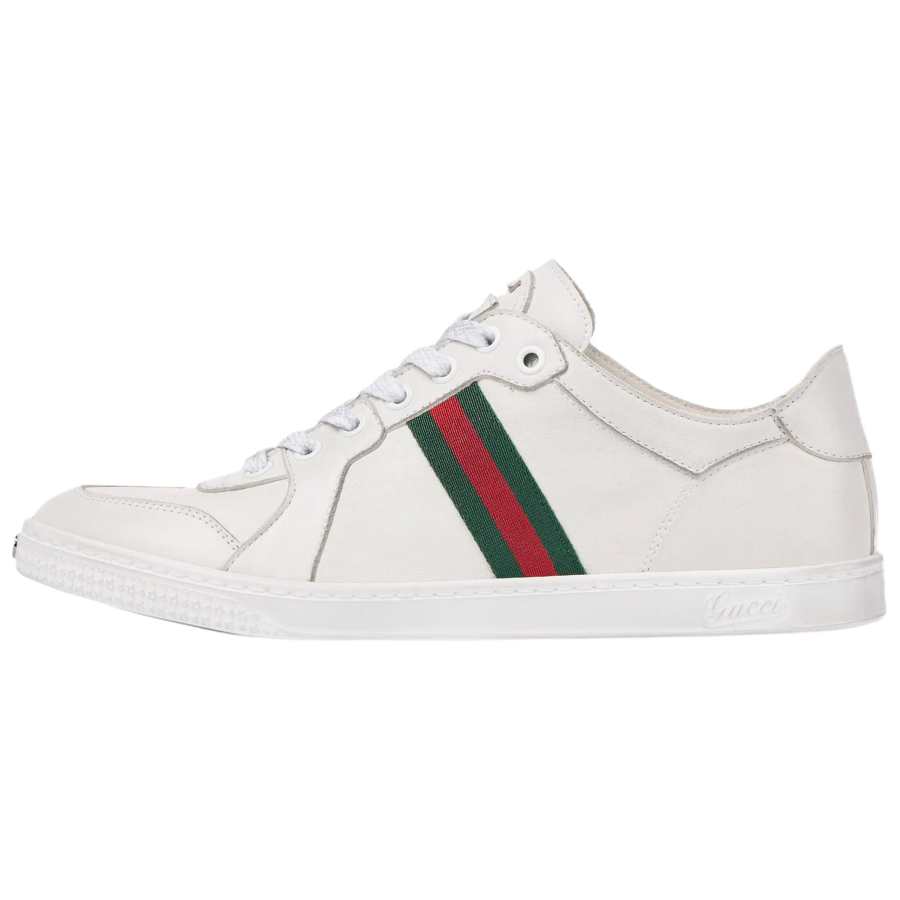 GUCCI Stretch Low top Skateboard Shoes Women's White