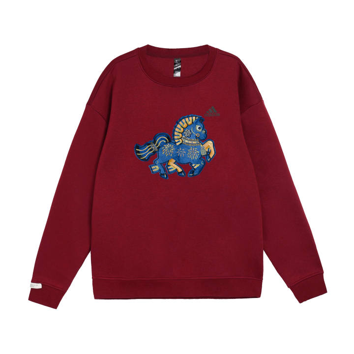 Adidas Adidas LABEL Sweatshirts Unisex Red Crew Neck Moderate Other