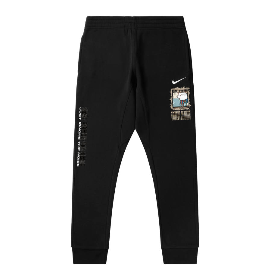 Nike Nike Fan Club Cat Fleece Lined Logo Casual Elastic Cuff Knitted Sweatpants Unisex