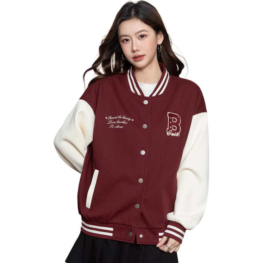 BALENO Jackets Women's Baseball Collar Fleece Lined Other