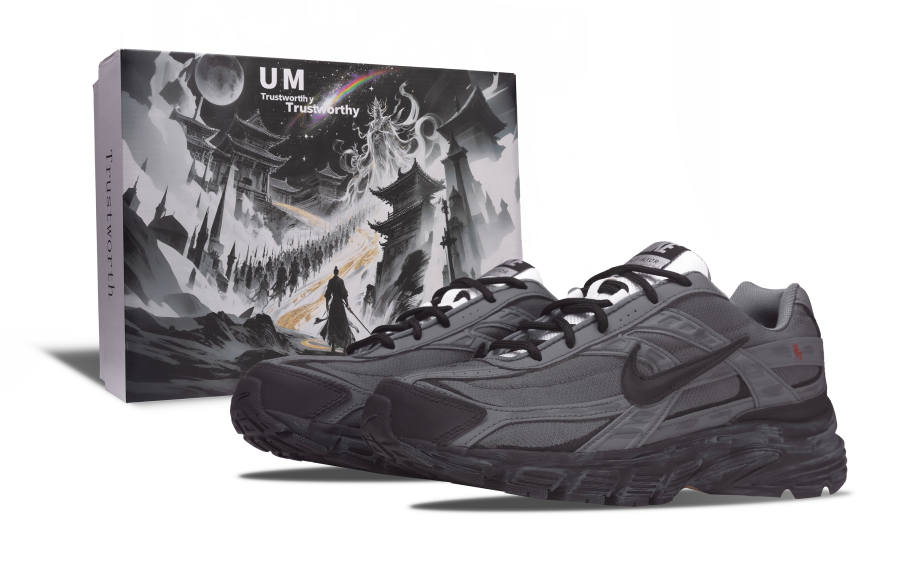 Nike Nike Initiator Cow Split Leather Cushioning Low top Casual Running Shoes Men's Light Gray