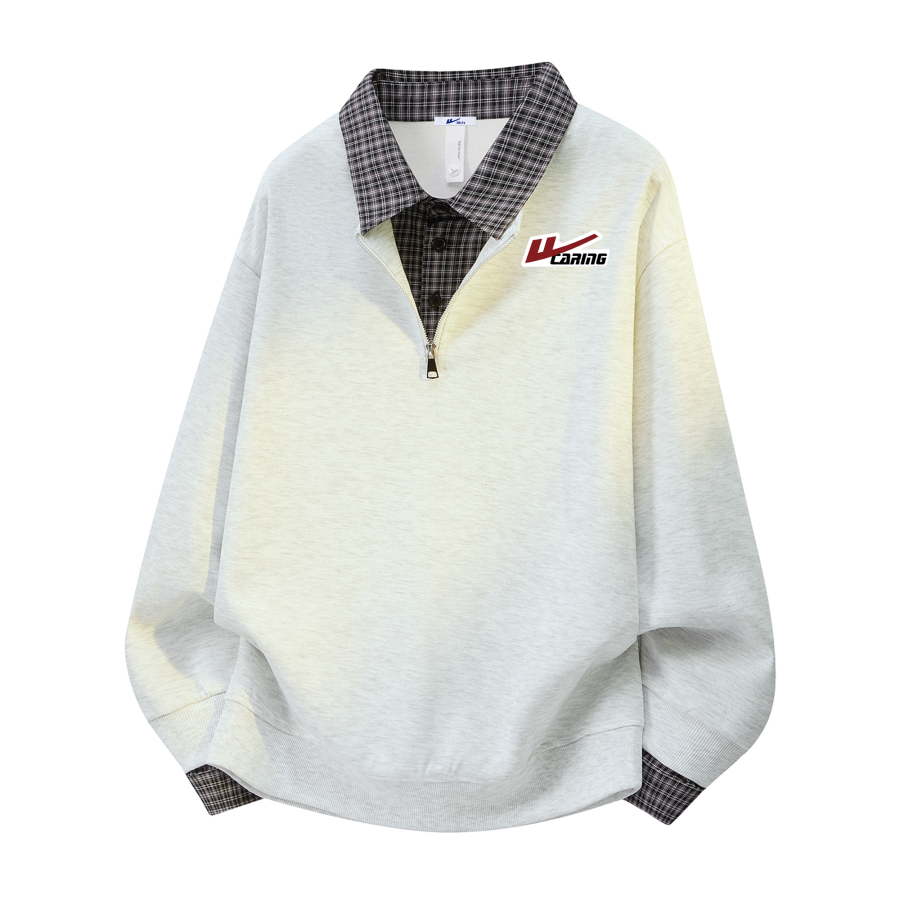WARRIOR WARRIOR Sweatshirts Women's Lapel Moderate Mock Two Piece
