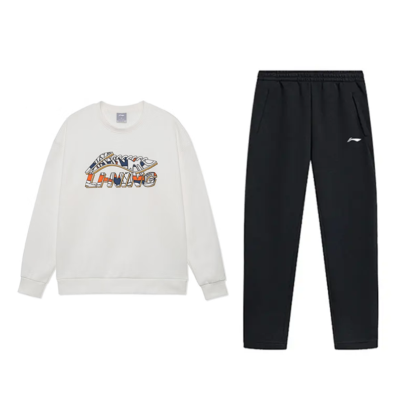 Li-Ning Li Ning Casual Sportswear Unisex Ivory C+Black