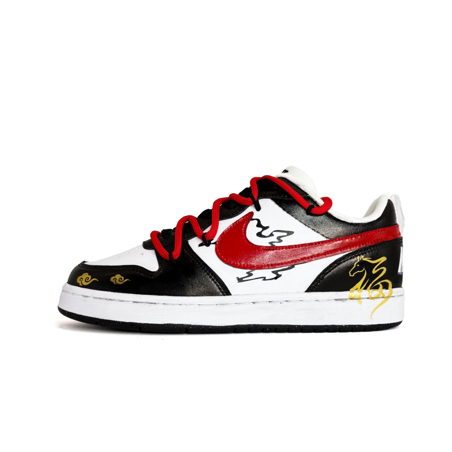 Nike Nike Court Borough Year Of The Horse Auspicious Synthetic Leather Abrasion Resistant Slip Resistant