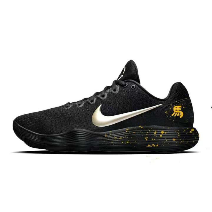 Nike Nike Hyperdunk 2017 Abrasion Resistant Low top Basketball Shoes Men's Black Silver