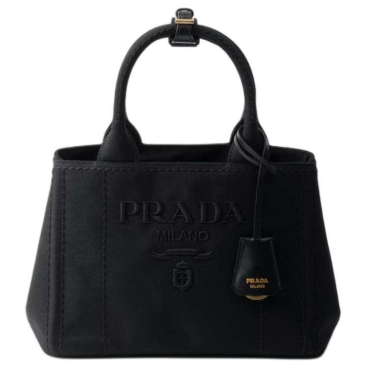 PRADA PRADA Cotton Handbag Small Women's Black