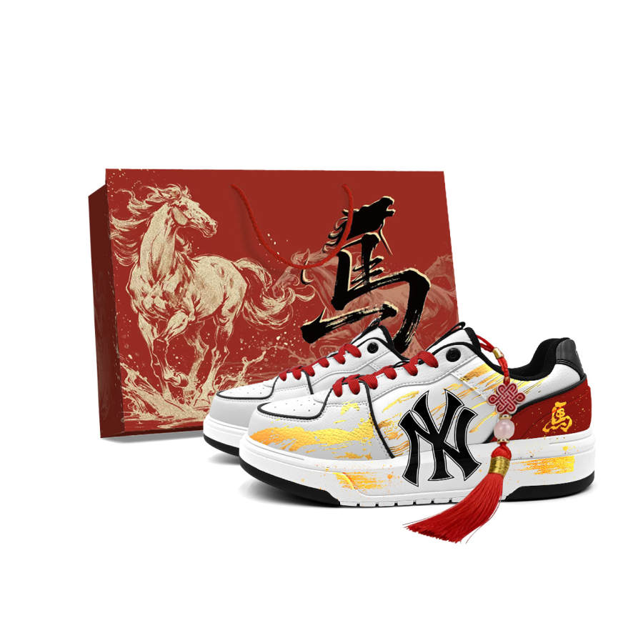 MLB MLB Chunky Liner Low top Skateboard Shoes Unisex Red White Gold