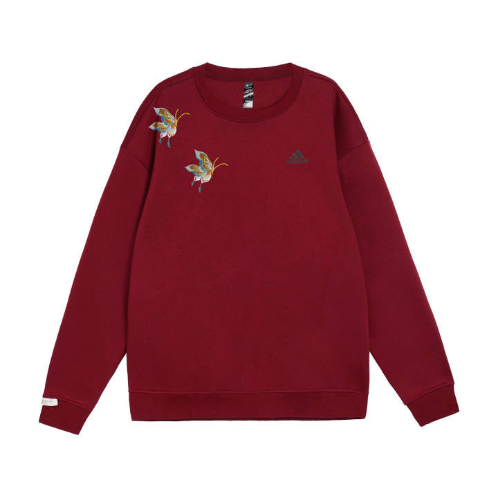 Adidas Adidas LABEL Sweatshirts Unisex Red Crew Neck Moderate Other