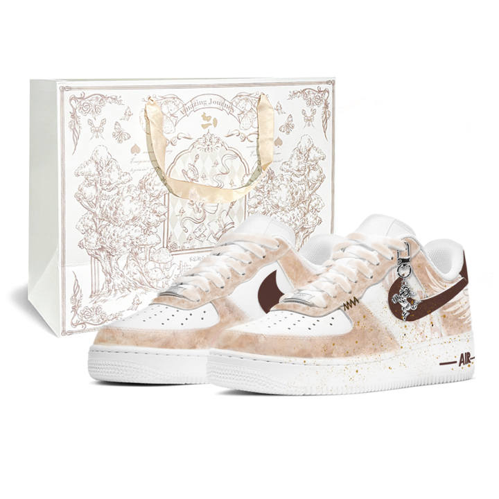 Nike Nike Air Force 1 Skateboard Shoes Men's Low Top White/Brown