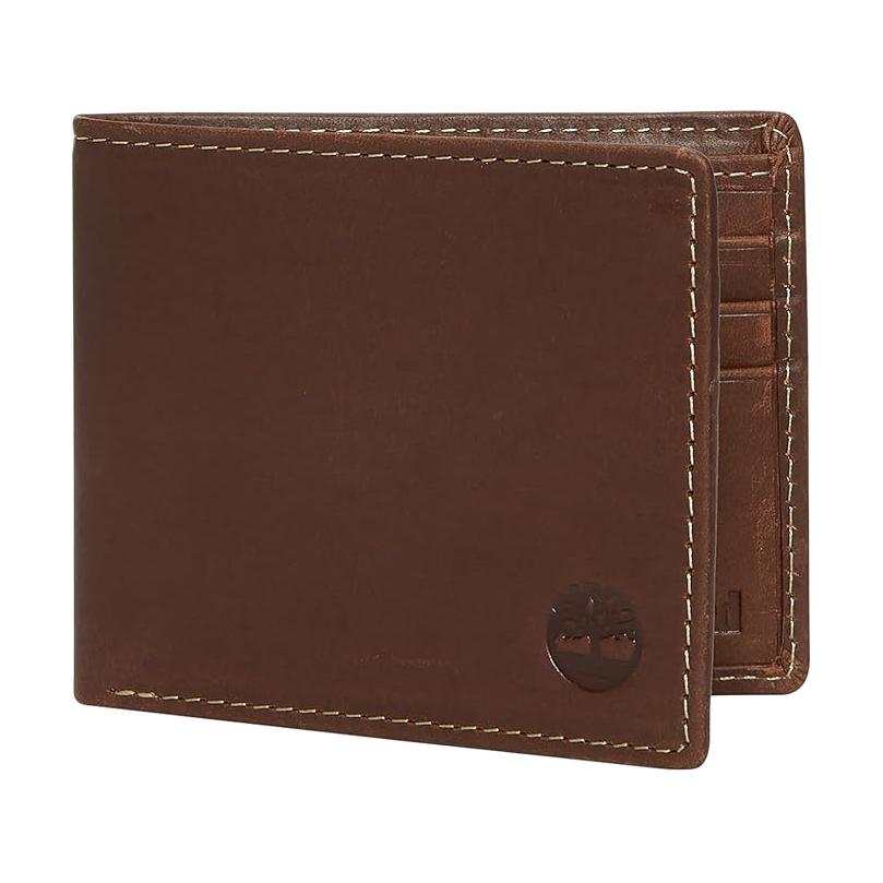 Timberland Textured Cow Leather Wallet Men's Brown