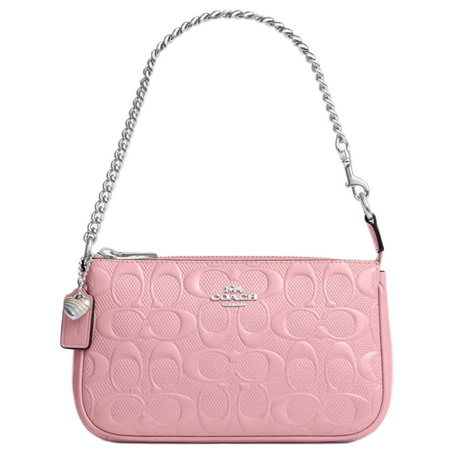 COACH Nolita Pearl Patent Leather Handbag Small Women's Pink