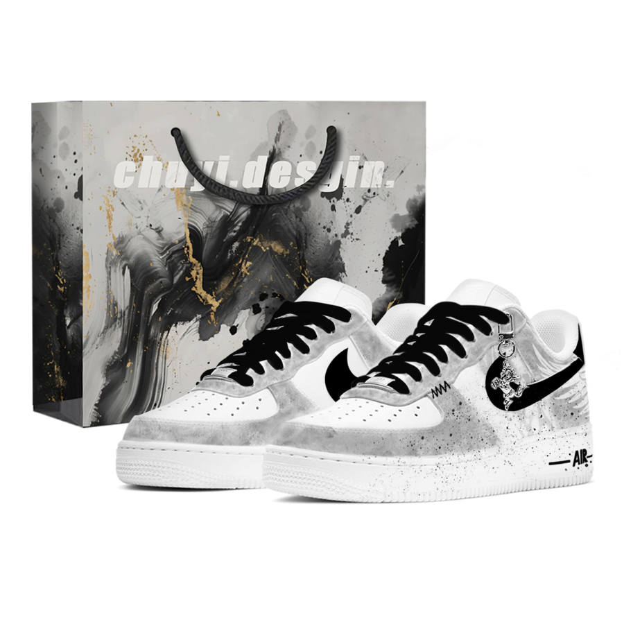 Nike Nike Air Force 1 Shopping Bag, Black Radiance Wings CNY Horse Year Collection, New Year's Day Culture CH