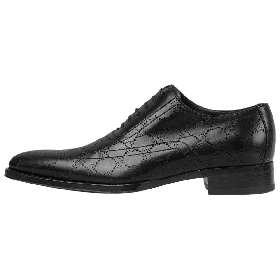 GUCCI Leather Casual Leather Shoes 2.5cm Men's Black