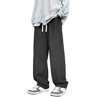 JIMI&JONS Casual Pants Unisex Thickened And Fleece Lined Straight Fit Pants