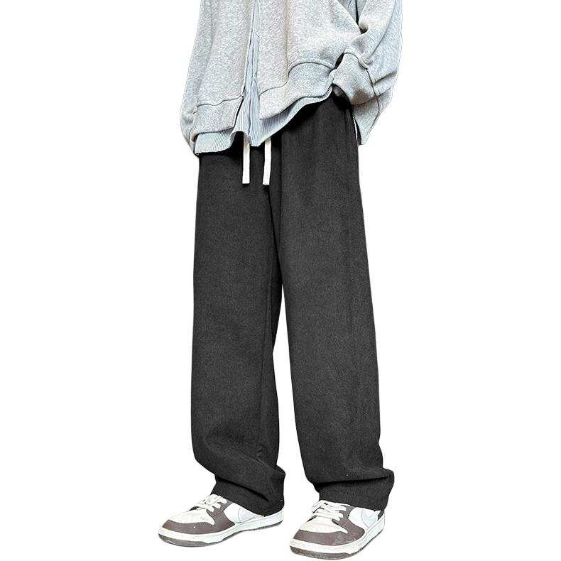 JIMI&JONS Casual Pants Unisex Thickened And Fleece Lined Straight Fit Pants