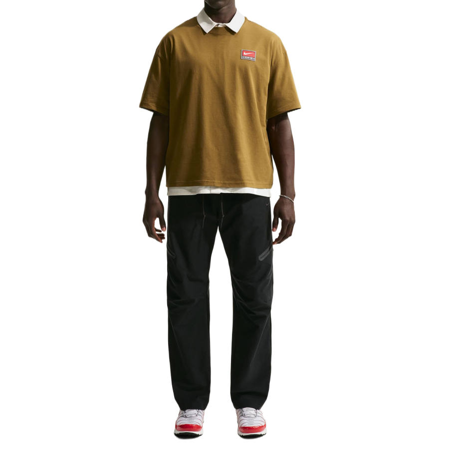 Nike Nike T Shirts Men's Olive Green Crew Neck Moderate Straight Fit