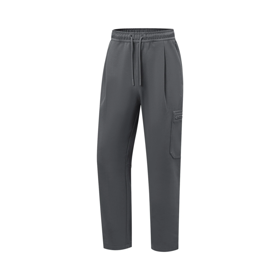 Li-Ning Li Ning Casual Pants Men's Black Pine Gray Moderate Straight Fit Pants