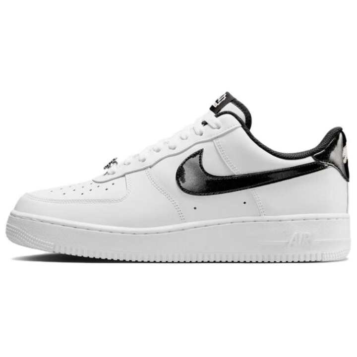 Nike Nike Air Force 1 Leather Cushioning Low top Skateboard Shoes Men's White Black