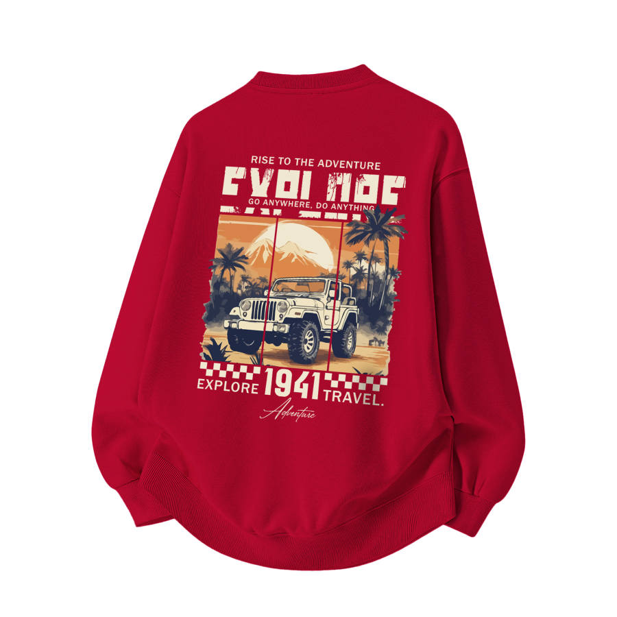 Jeep Lifestyle Sweatshirts Unisex Crew Neck Moderate Heavyweight