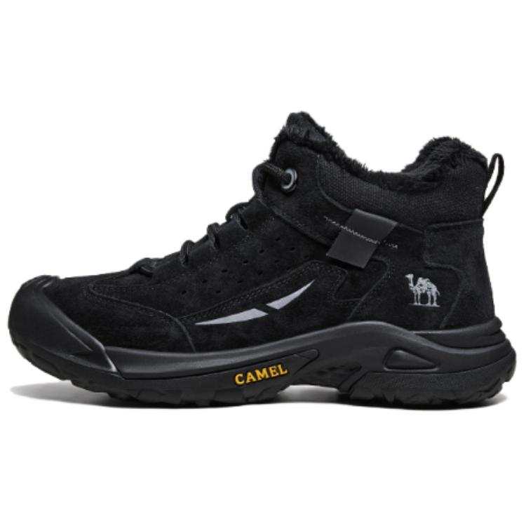 CAMEL Outdoor Fleece Lined Fashion Abrasion Resistant Thermal High top Mountaineering Shoes Men's