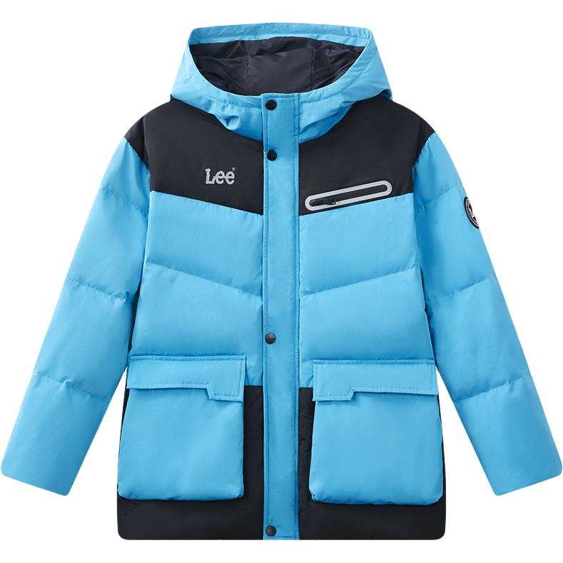 LEE KIDS Down Jackets Hooded Non Detachable Thickened Short