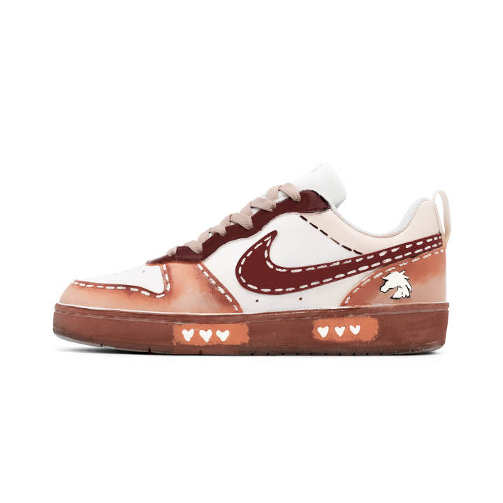 Nike Nike Court Borough Pony Messenger, Footprint Innovation Leather Slip Resistant Abrasion Resistant Cushioning Low top