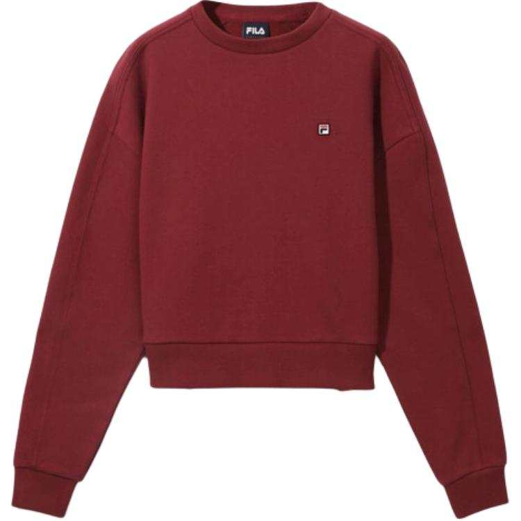 FILA Sweatshirts Women's Red Crew Neck Moderate Regular