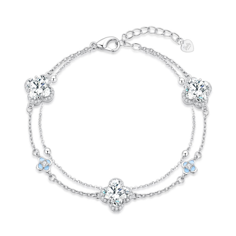 Barbie 925 Sterling Silver Synthetic Cubic Zirconia Bracelets Women's