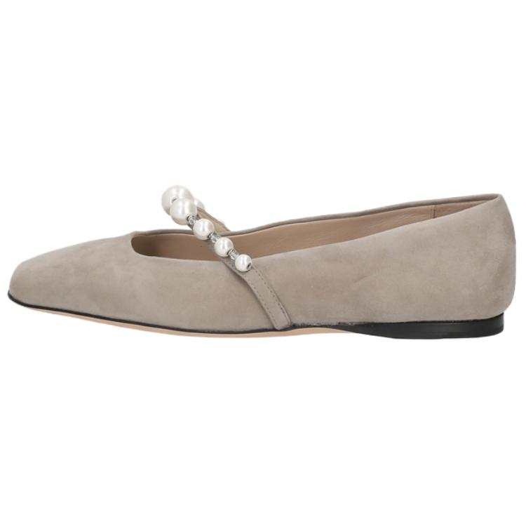 Jimmy Choo Flat Mary Jane Shoes Women's Gray Green