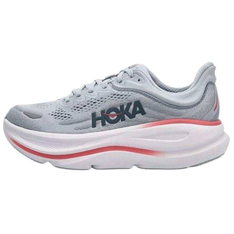 HOKA ONE ONE Bondi 9 Abrasion Resistant Breathable Rebound Casual Running Shoes Women's Gray