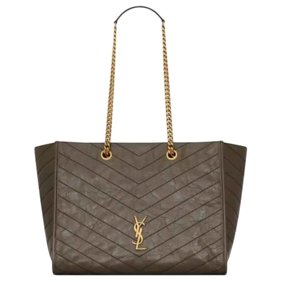 SAINT LAURENT Niki Leather Shoulder Bag Regular Women's Light Musk