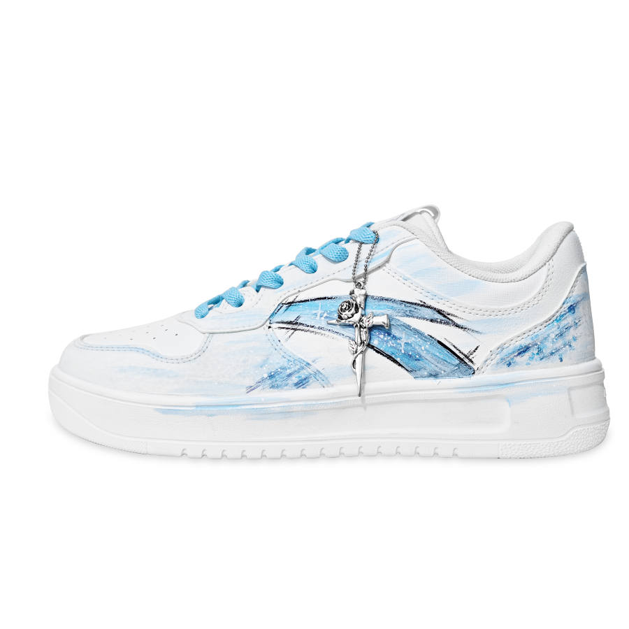 Anta Easy Starry Sky Rose 5.0 Synthetic Leather Low top Skateboard Shoes Unisex Blue, White
