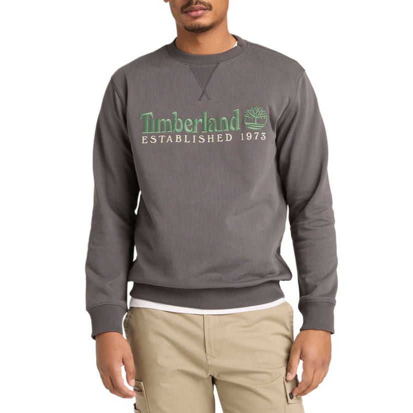 Timberland Sweatshirts Men's Black Crew Neck Moderate Regular