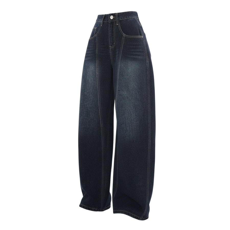 Sugarfunk Jeans Women's Dark Blue Moderate Wide Leg Pants