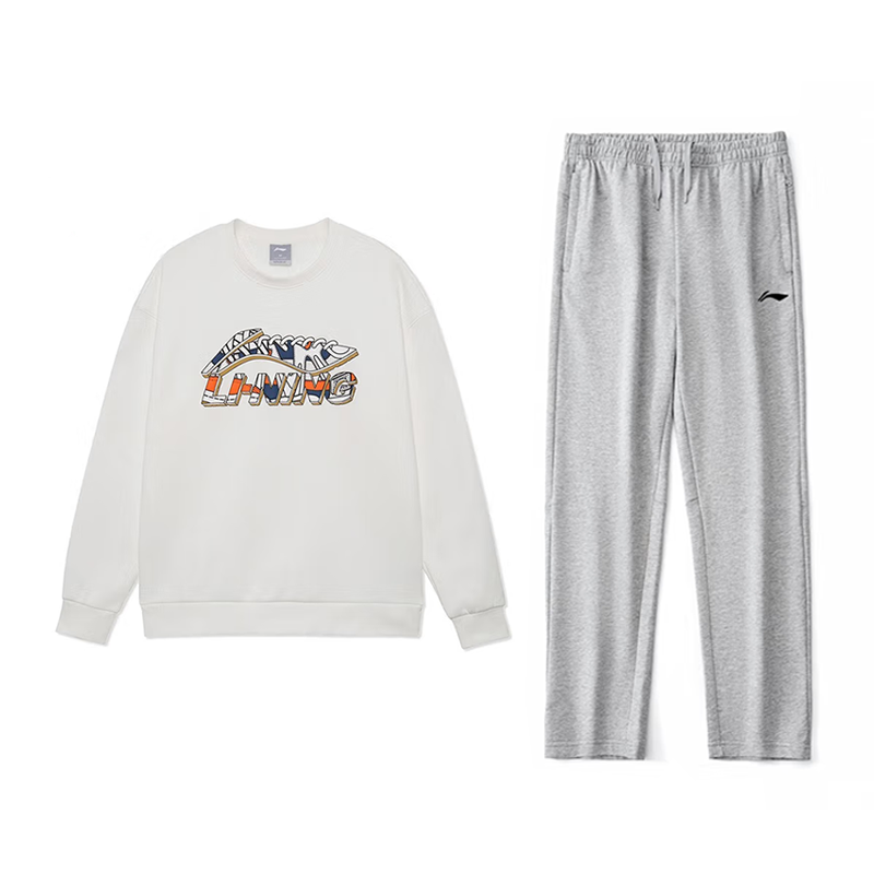 Li-Ning Li Ning Casual Sportswear Unisex Ivory C+Coin Gray