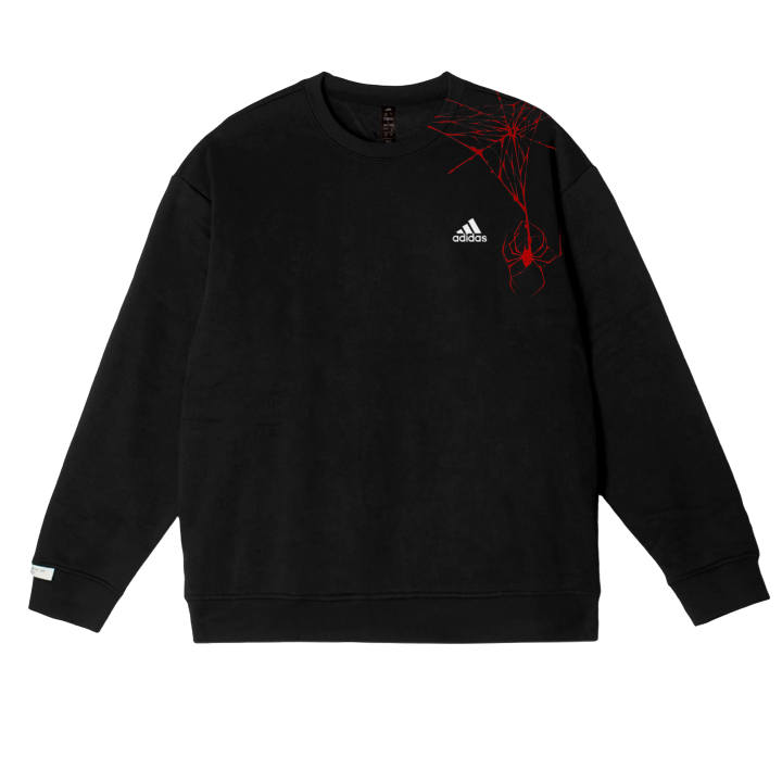 Adidas Adidas LABEL Sweatshirts Unisex Black Crew Neck Moderate Regular
